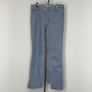 Toga Vintage Pulla Split Hem Railroad Stripe Jeans